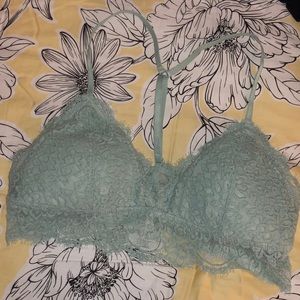 NWOT sea foam green aerie lace bralette size small